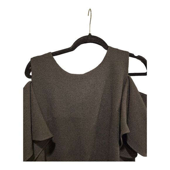 ASOS Black Cold Shoulder Top - Size 14 - Picture 3 of 7